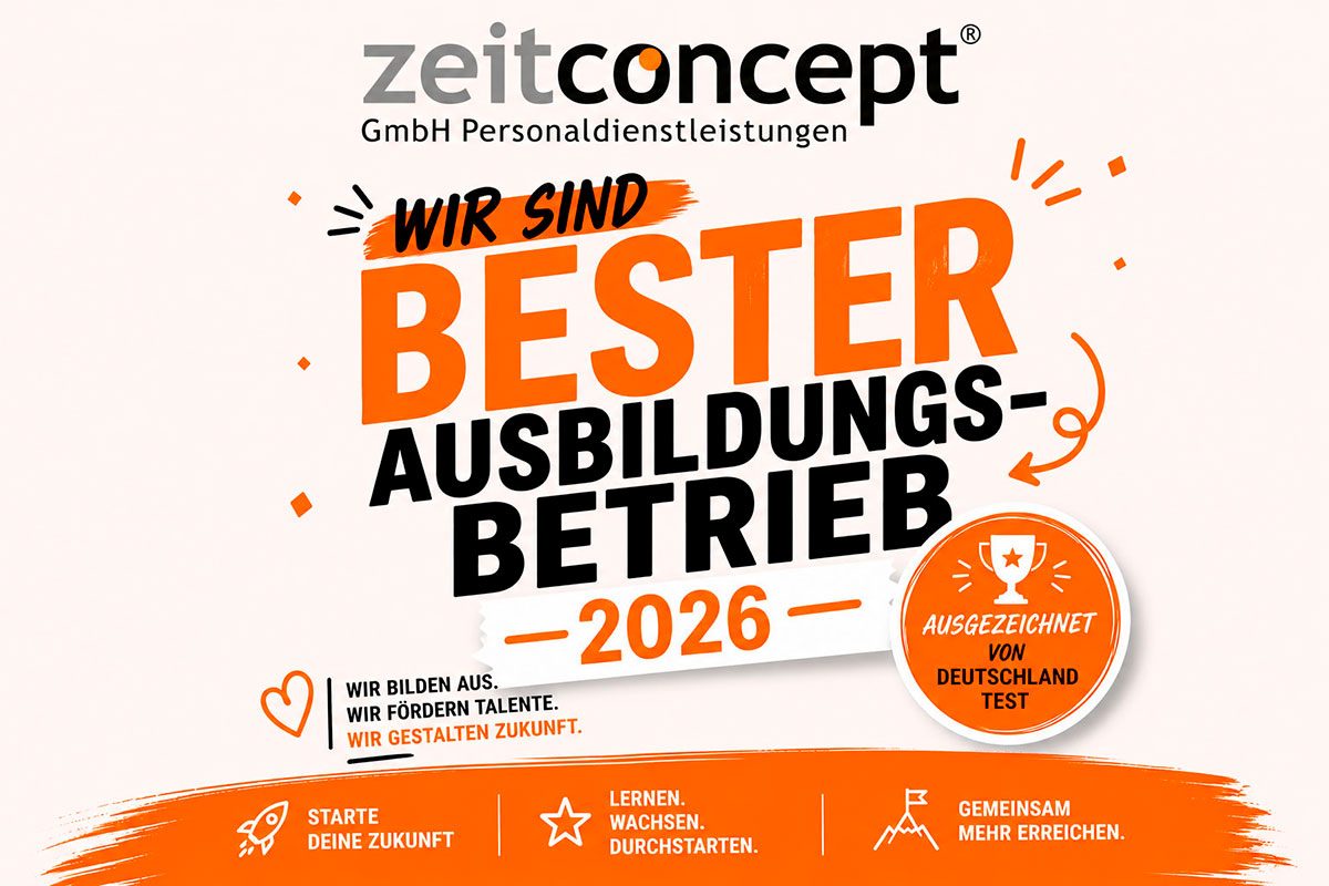 zeitconcept gehört zu Deutschlands besten Ausbildungsbetrieben 2026
