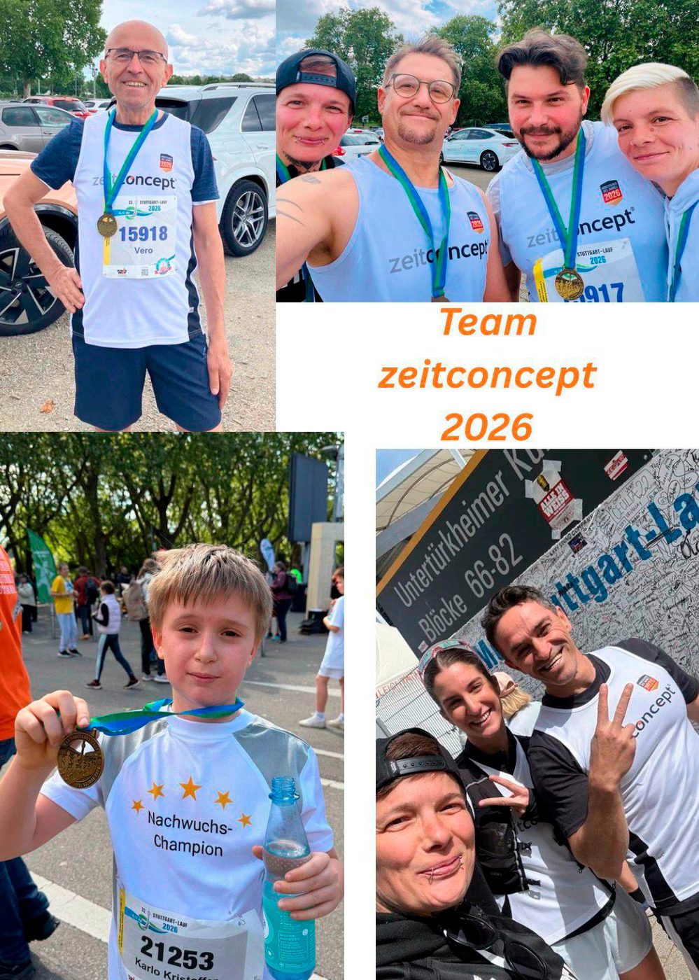 Das zeitconcept Laufteam beim 33. Stuttgart-Lauf 2026